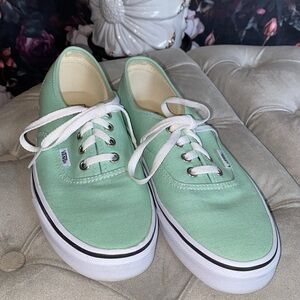 VANS Gossamer Green Authentic Canvas Sneakers